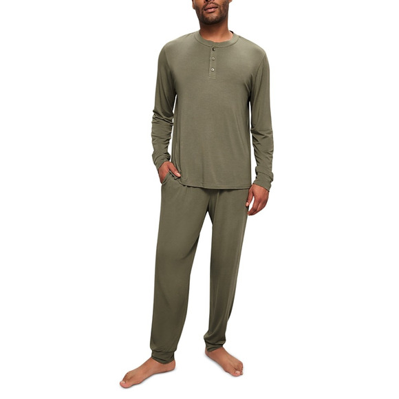 Eberjey Men Henry The Long PJ Set Moss Size S - Picture 1 of 1